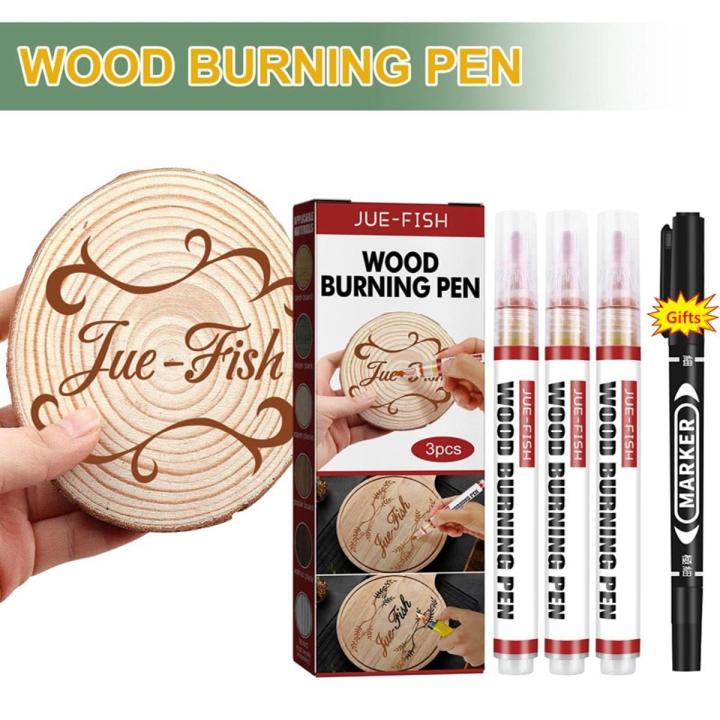 Creative Wood Burning Pen Scorch Wood Burned Marker Pyrography Pens for DIY Art Woodworking Supplies Kids Wood Pen