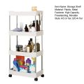 Rolling Storage Rack Shelf Utility Kitchen Rack Shelf Organizer Tier Slim Bathroom 4 Layer. 