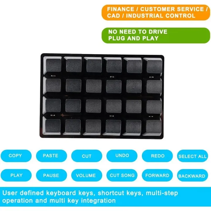 Custom%20Mechanical%20Numpad%202/3/4/5/6/7/8/9/10/24%20Keys%20Hotswap%20Programmable%20Macro%20Function%20Switches%20Keyboard%20For%20Gaming%20Photoshop%20-%20Image%204