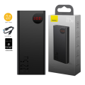 Baseus Adaman 22.5W 20000mAh Metal Digital Display Power Bank – Fast Charging QC3.0 PD3.0, Dual USB + Type-C Output, Smart LED Screen, Quick Recharge External Battery for iPhone, Samsung, Xiaomi, Huawei & All Devices – Black.