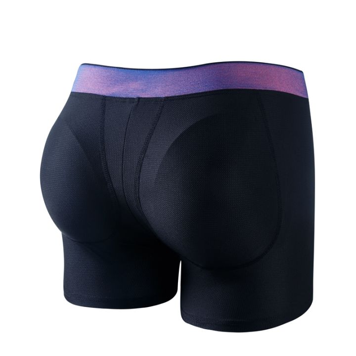 【Limited stock】 Men Padded Enhancer Booty Booster Molded Boyshort Shapewear Underwear Boxer Men's Tuck in And Hip Lifting Shorts Gym Wear
