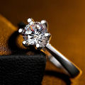 Silver Color Plated Stone Finger Ring for Women. 