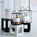 cake stand bowknot showcase dessert pastry display wedding white.