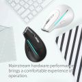 ZELOTES F36 Vertical Mouse 2.4G Bluetooth Ergonomic 4000DPI 8 Mute Buttons Programming Gaming Mouse for Laptops Computer PC Mice.
