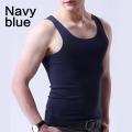 1PC Casual Bouncy Tank Top Sando Men's Seamless Ice Silk Tank Slim Tight Undershirt Fashion Elastic Solid.