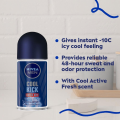 Nivea Men Cool Kick Antiperspirant Deodorant Roll on 48h Protection 50 Ml. 