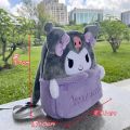 New Sanrio Cartoon Lovely Plush Backpack Cinnamoroll Kuromi Girl Heart Large Capacity My Melody Shoulders Bag Kid Christmas Gift.