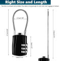 3 Digit Combination Lock, Luggage Locks, Resettable 3 Digit Padlocks with Zinc Alloy Body for School Gym Locker. 