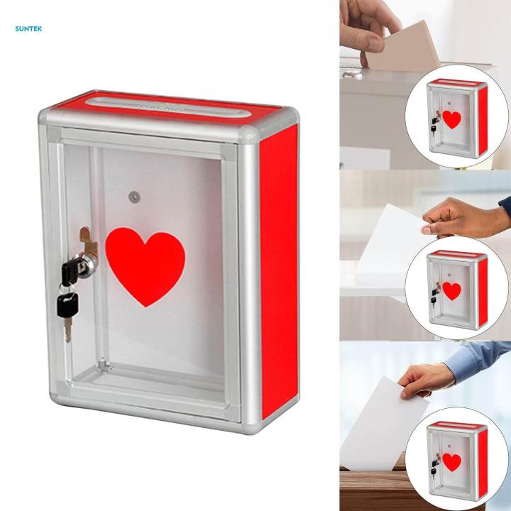Wedding%20Cards%20Box%20Suggestion%20Box%20Multipurpose%20Card%20Receiving%20Box%20Transparent%20with%20Lock%20Wall%20Mounted%20Donation%20Box%20for%20Graduation%20Decor%20Survey%20-%20Image%203