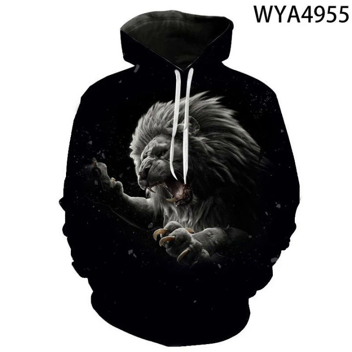 New 3D Printed Cool Lion Hoodies Men Women Children Sweatshirts Streetwear Pullover Long Sleeve Boy Girl Kids Casual Jacket Daraz .bd