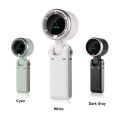 Popular Mini High-Speed Handheld Turbo Fan Smart Digital Display Wearable Personal Desk Neck Fan with Five Wind Speeds.