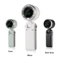 Popular Mini High-Speed Handheld Turbo Fan Smart Digital Display Wearable Personal Desk Neck Fan with Five Wind Speeds. 