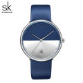 SK couple watch three-needle belt men's and women's pair watch fashion contrast minimalist quartz watch waterproof watch cross-border 9016.