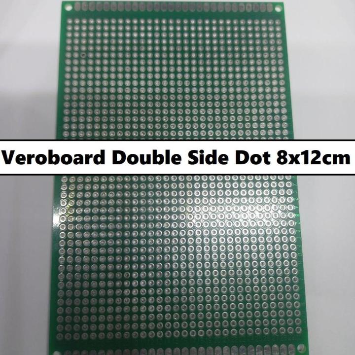 Veroboard Double Side Dot 8x12cm Glass Fiber Stripboard PCB Printed Circuit Board Project Board For Prototyping Weld Soldering Arduino DIY Electrical Circuitry & Parts