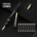 11Pcs/Set Business Signature Pen Set Simple Student Calligraphy Fountain Pen Custom Logo Personalized Ink Pens Office Stationery. 