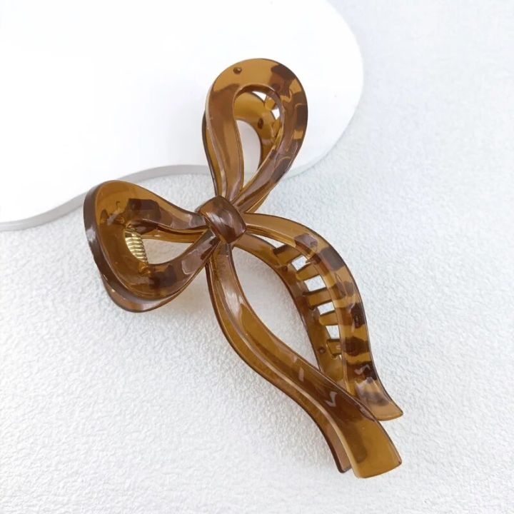5.2inch%20Simple%20and%20Versatile%20Hollow%20Streamer%20Bow%20Ties%20Oil%20Dripping%20Plastic%20Hair%20Claw%20Clip%20Hairpin%20Hair%20Accessories%20for%20Women%20-%20Image%207