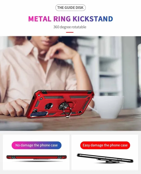 xprmy%20for%20Motorola%20One%20Fusion%20phone%20Case%20Luxury%20Armor%20Shockproof%20TPU%20PC%202%20in%201%20360%20Degree%20Rotating%20Holder%20Ring%20Back%20Cover%20-%20Image%204