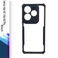 Yonpor ShockProof Case For Infinix Hot 40 / Hot 40 Pro - Transparent Silica Gel Matte Slim Thin Back Cover Phone Case With Bumper. 