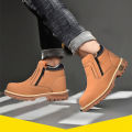 【selevn roind】 work shoes for men waterproof safety shoes man anti spark leather boots man anti puncture anti slip welder shoe black work shoes.