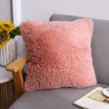 Cushion Cover Fluffy Widely Applied Square Shaped Decorative Plush Sofa Pillowcases for Couch. 