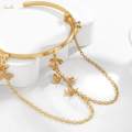 Arm Bracelet Tassel Chain Fashion Gift Jewelry Open Arm Band Upper Arm Cuff Bangles for Valentine'S Day Thanksgiving Graduation Daughter Mom , Style C. 