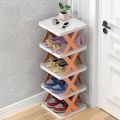 5Layers-New multi-functional household foldable shoe cabinet, home balcony toy foldable storage unit. 