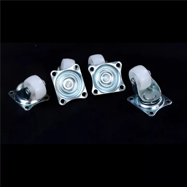 1"%204PC%20Universal%20Swivel%20Casters%20Furniture%20Wheel%20Castor%20White%20PP%20Nylon%20Dual%20Roller%20Wheel%20For%20Platform%20Trolley%20Chair%20Fixed%20Swivel-MHN%20-%20Image%203