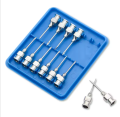 Livestock Equipment Cow Goat Rabbit Chicken Poultry Sheep Injection Needles Stainless Steel Vaccination Veterinary Syringe Needle (20G - 1 Inch).
