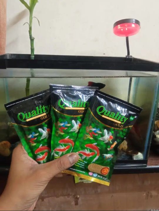 Quality Gold Aquarium Fish Food (20gm-Micro Pellet) Combo Pack - Highly Nutritious, and Protein Enriched Fish Food Formula To Provide Optimal Health, Growth & Color For All Aquarium Fish.