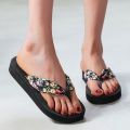 Slippers Platform Flip-flops Sandals Satin Beach Fashion Rainbows For Women Flip Flops House Flip Flops For Women Arch Support. 