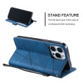 For iPhone 11 Full protection combination paneling soft leather back cover front and back folding bracket flip case Doka wallet phone caseing - men and women matte leather phone case. 