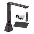 HXSJ Portable Adjustable High Speed USB Book Image Document Camera Scanner 8 Mega-pixel HD High-Definition Max. A3 Scanning Size with OCR Function LED Light for Classroom Office Library Bank. 