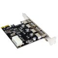 PCI-e to USB Expansion Card 4 Port USB 3.0 PCI Express Card USB PCI-E PCIE Adapter Converter for win 10. 