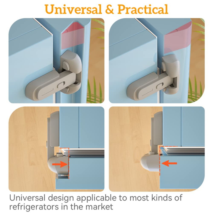 2Pcs%20Safe%20Fridge%20Lock,%20Child%20Proof%20Refrigerator%20Freezer%20Door%20Lock,%20Protect%20Refrigerators%20with%20Sealing%20Strips%20Grey%20-%20Image%209
