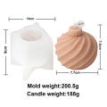 Funky Home Decor Homemade Plaster Gift Cartoon Mini Ornament Unique Candle Making Desktop Small Ornaments Decorative Gifts Christmas Lights Ball Shape Aroma Epoxy Resin Mold Bell Ball Pattern Spherical Candle Silicone Mold. 