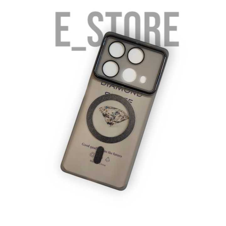 For Infinix Note 40 Matte Transparent Matte Slcn Magsafe Print Premium TPU Case Mobile Back Cover Casing-E_Store