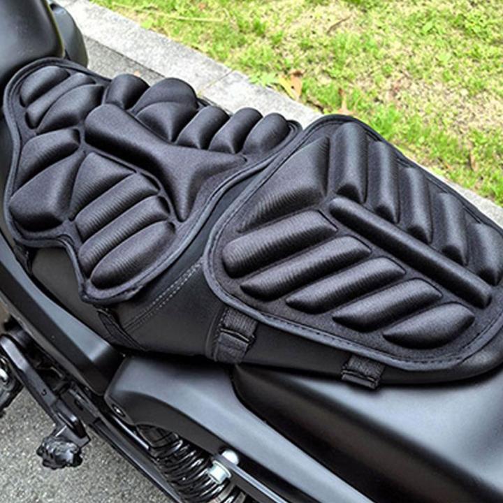 【Upgrade Your Style】 3D Motorcycle Seat Pad Gel Cushion Seat Breathable Universal Shock Absorbing Seat Cover for Advanced Mountain 