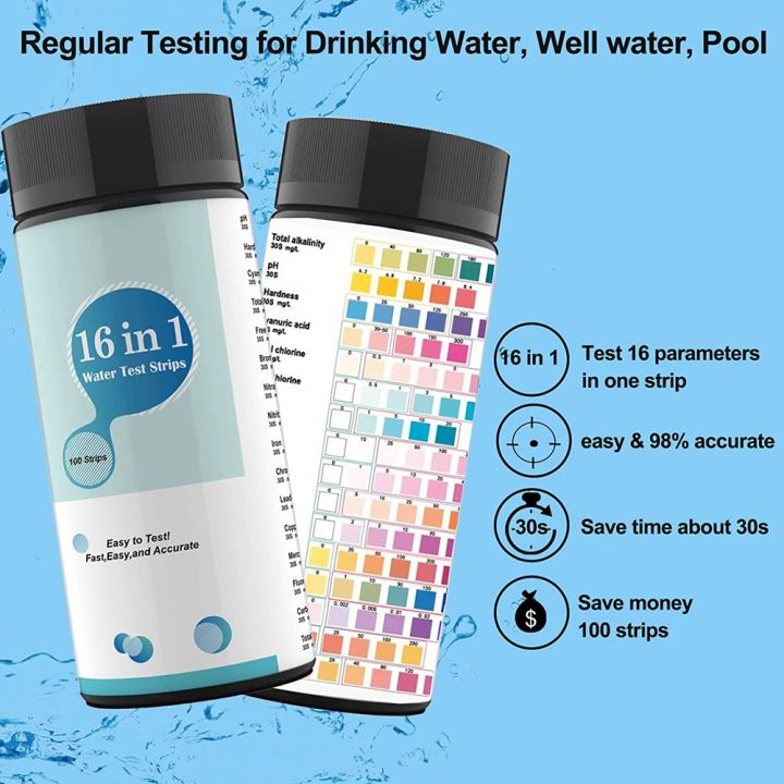 100PCS%2016%20in%201%20Water%20Test%20Kits%20Drinking%20Water%20Testing%20Strips%20Tap%20and%20Well%20Water%20Test%20Strip%20&%20Testing%20for%20PH,Lead,Chlorine%20-%20Image%206