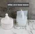 01 pcs Colourful Gypsum fCandle Holder for home decor. 