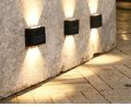 【Lejia】6 LED Solar Wall Lamp Outdoor Waterproof Up And Down Light Lighting / Stair Fence Smart Solar Lights / Outdoor Decoration Lamps. 