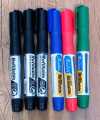 White Board Refillable Marker 6 pcs (3 Black, 1 Red, 1 Blue, 1 Green). 