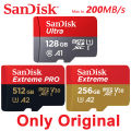 SANDISK Ultra Extreme 256GB Micro SD 128GB Memory Card 64GB 32GB Micro SD Card SD/TF Flash 512GB Microsd for Phone Extreme Pro. 