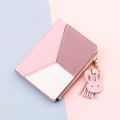 Fashionable Short Zipper Penny Purses Short Penny Purse Money Bag Trendy Pu Leather Wallets.