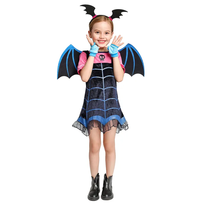 Halloween%20Vampire%20Disguise%20Clothing%20Child%20Disney%20Junior%20Vampirina%20Dress%20with%20Wings%20Gloves%20Girls%20All%20Saints'%20Day%20Kids%20Costume%20-%20Image%205