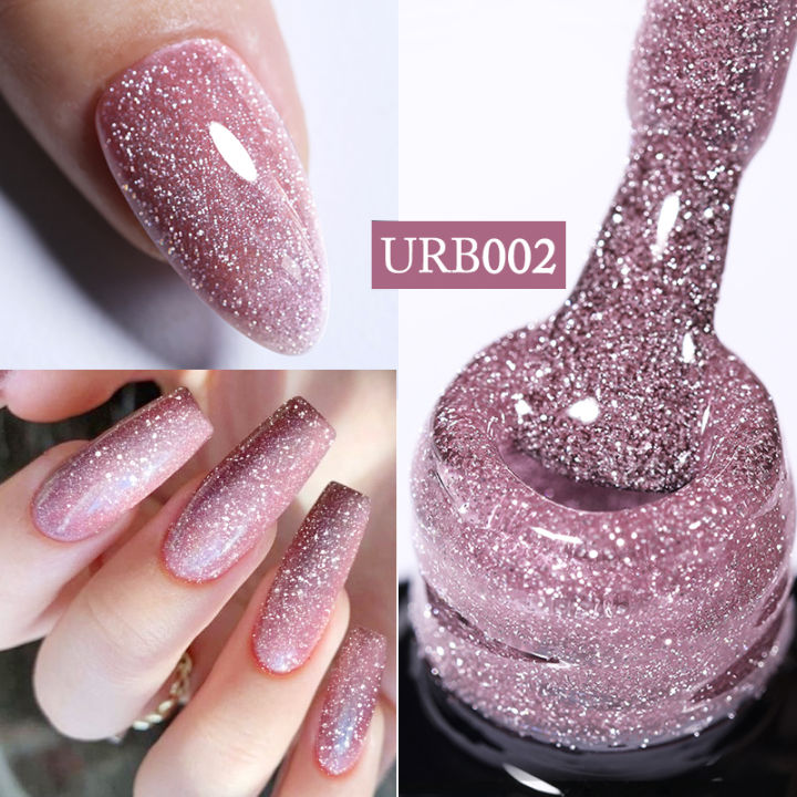 UR%20SUGAR%207ml%20Rose%20Gold%20Reflective%20Glitter%20Rubber%20Base%20Gel%20Nail%20Polish%20Sparkling%20Glowing%20Semi%20Permanent%20Nail%20Art%20UV%20Gel%20-%20Image%203