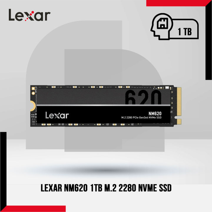 Lexar NM620 1TB M.2 2280 NVMe SSD with NVMe 1.4 Standard - PCle Gen 3x4 Interface - Impressive Transfer Speed