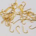 50pcs Non-barb Hook Golden Stingless hook High Carbon Steel Fish Hook Barbed fishhook for earthworm grubs Fishing Accessories. 