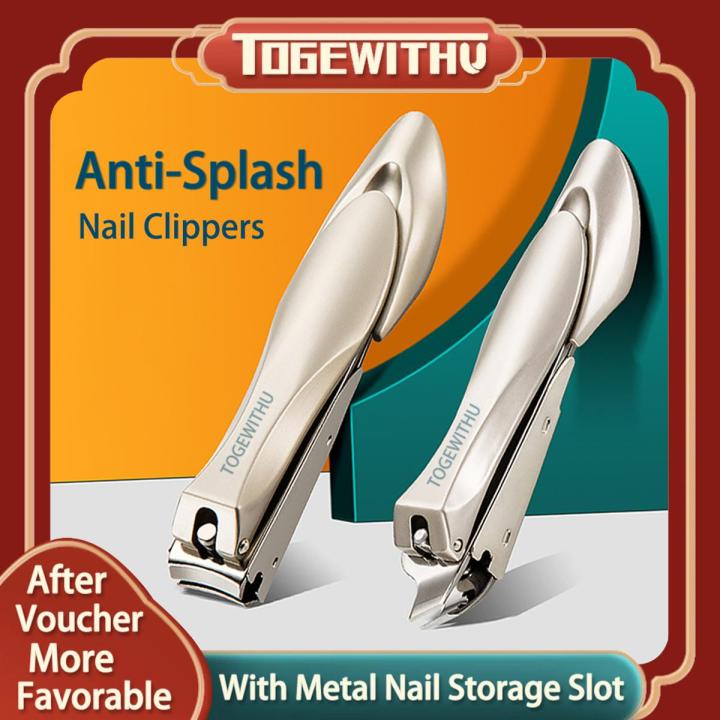 TOGEWITHU%20Nail%20Clippers%20with%20Catcher,%20Anti-splash%20Fingernail%20Toenail%20Cutter%20Manicure%20Tools%20Nail%20Trimmer%20with%20Nail%20File%20Sharp%20and%20Durable%20-%20Image%202