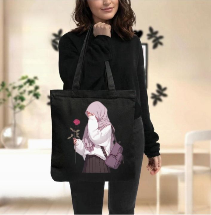 Premium%20Tote%20Bag%20with%20Zipper%20Canvas%20Tote%20Bag%20for%20Women%20Trendy%20Shopping%20Bag%20/%20College%20Bag%20/%20University%20Bag%20Tote%20Bag,%20Canvas%20Bag%20with%20Zipper%20With%20Amine%201pis%20-%20Image%202