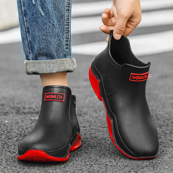 2024%20cross-border%20new%20men's%20rain%20boots%20short%20tube%20outdoor%20motorcycle%20tide%20waterproof%20shoes%20thick-soled%20rubber%20shoes%20women%20-%20Image%204